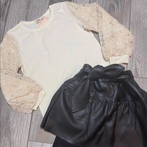 “DOE A DEAR”: cute, kids set ( shirt, pants, skirt ALL IN ONE! )